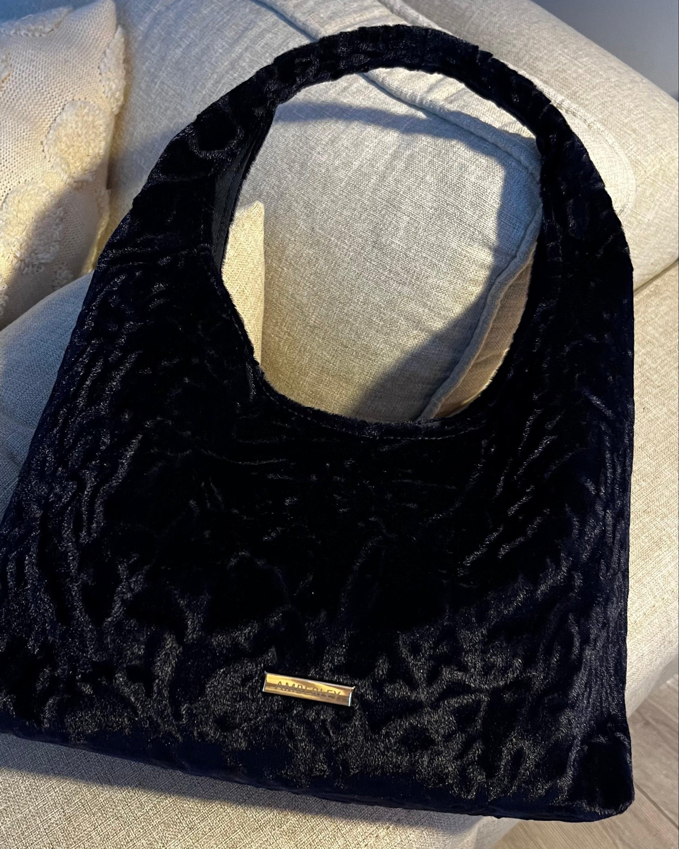 Rome | Velvet Gece Mavisi Hobo Çanta