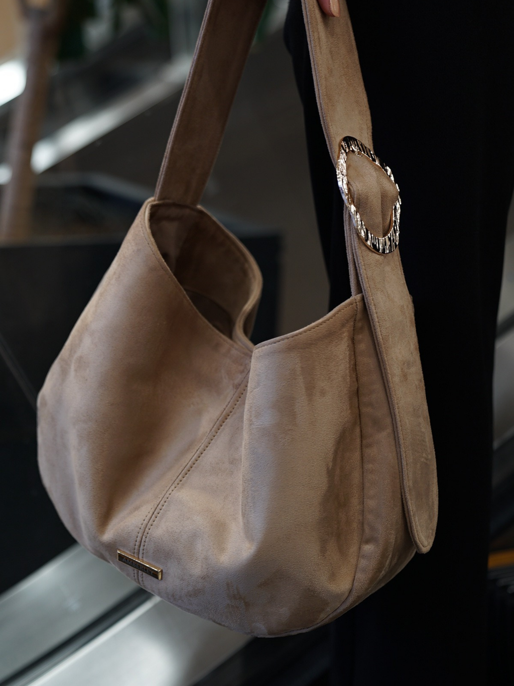 Barcelona | Latte Vegan Süet Çanta