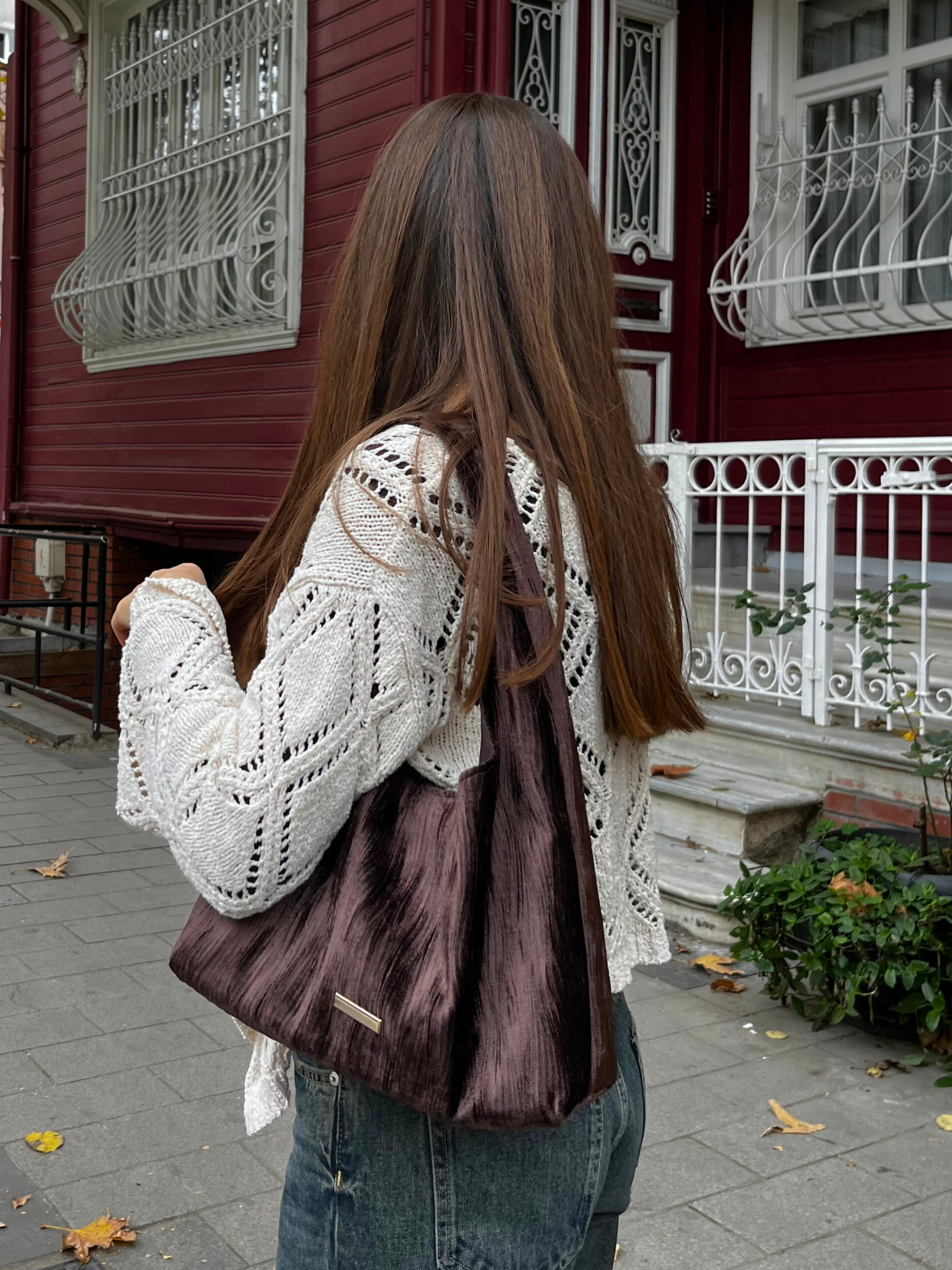 Rome | Velvet Hobo Çanta