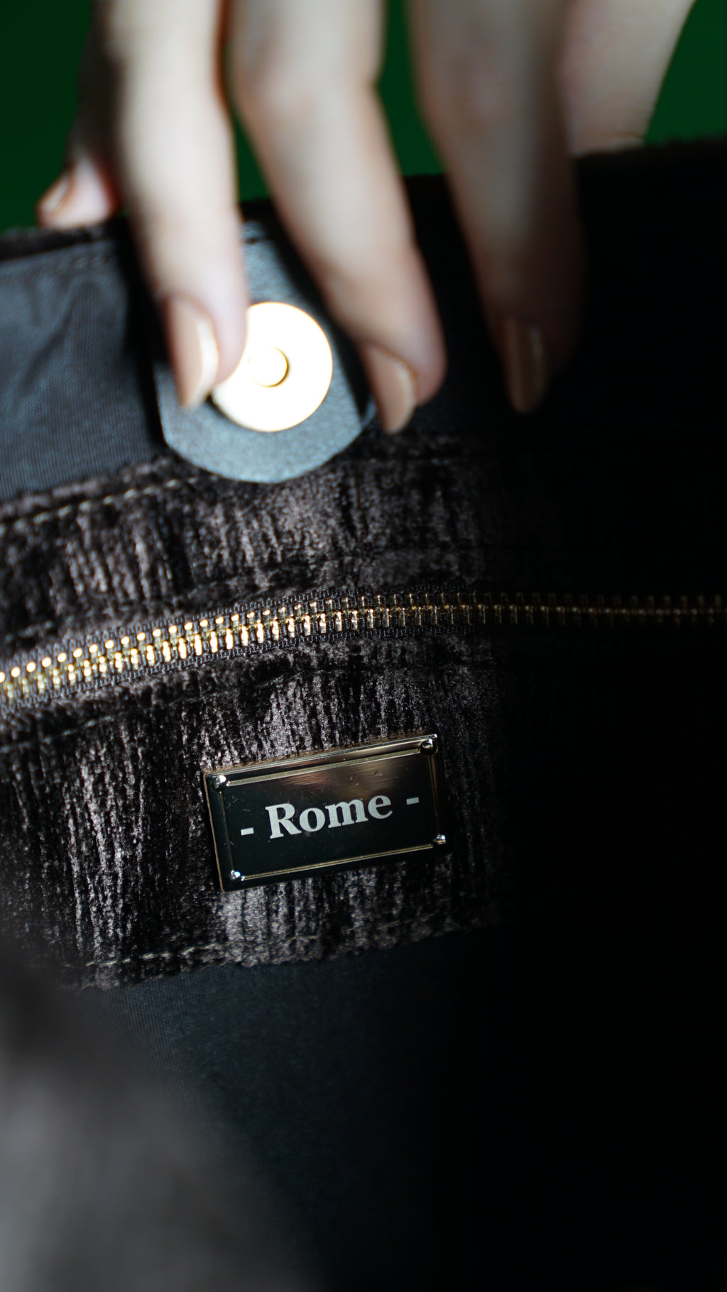 Rome | Velvet Hobo Çanta