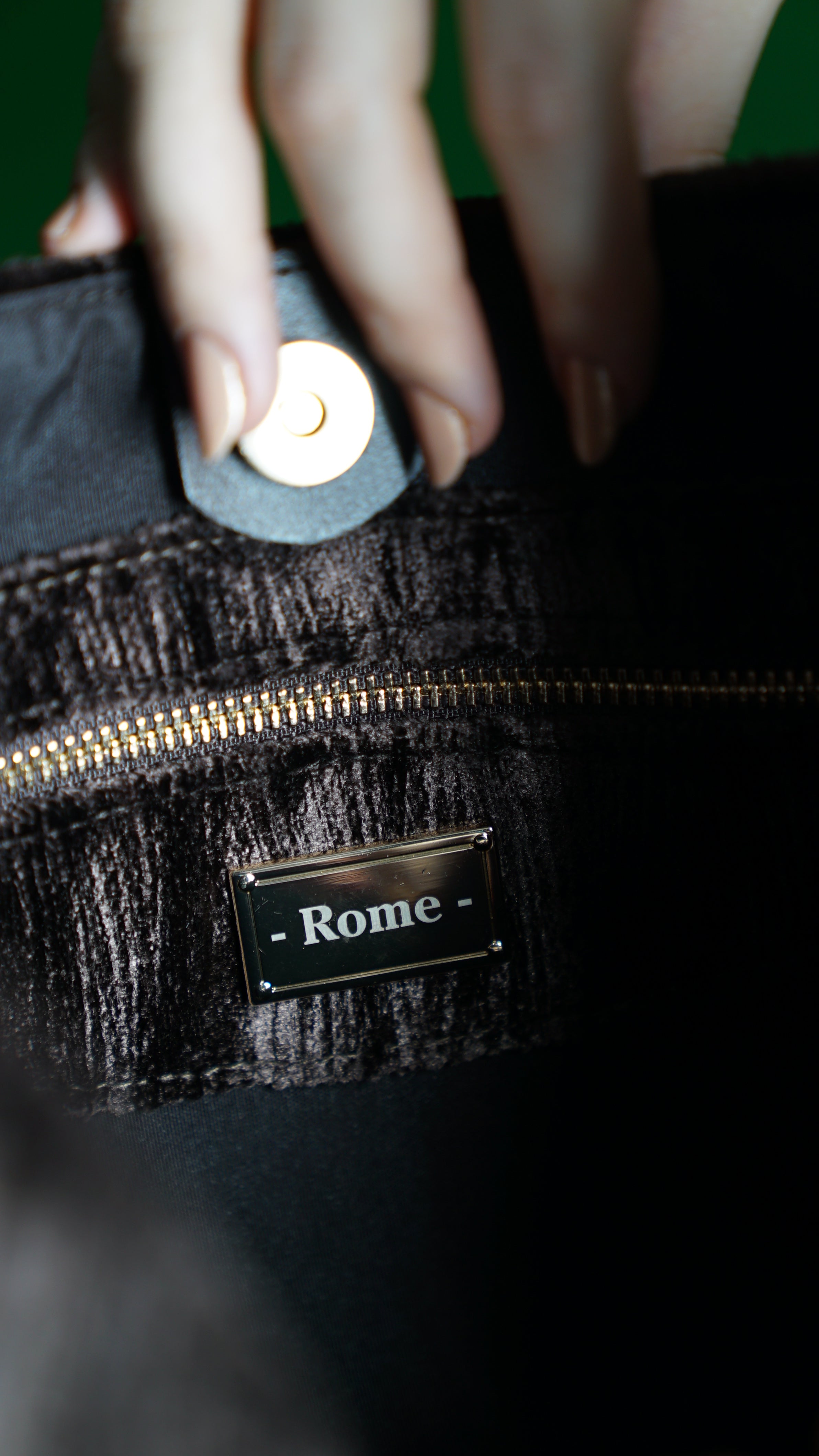 Rome | Velvet Hobo Çanta