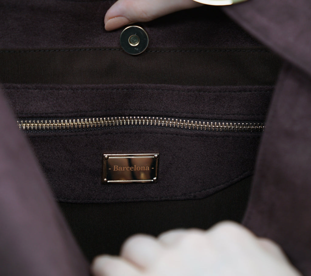 Barcelona | Çikolata Vegan Süet Çanta