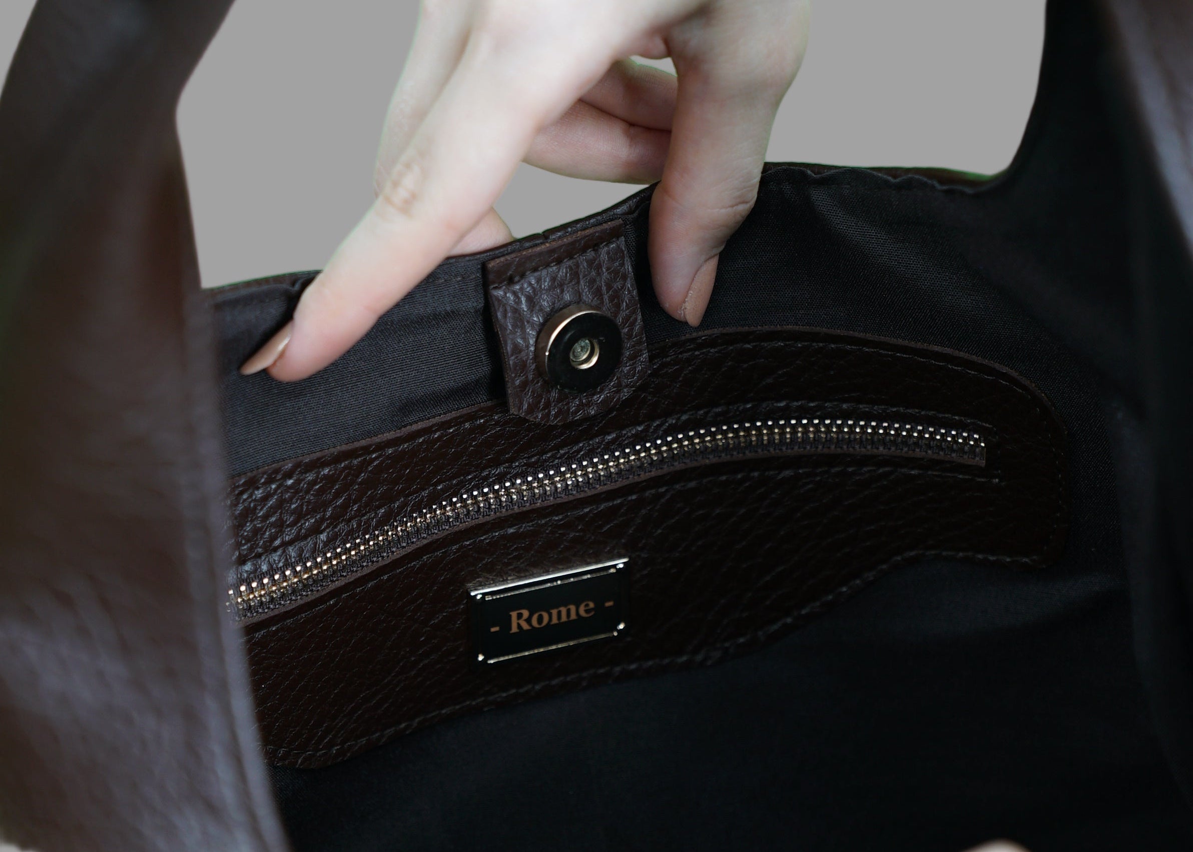 Rome | Kahve Vegan Deri Çanta