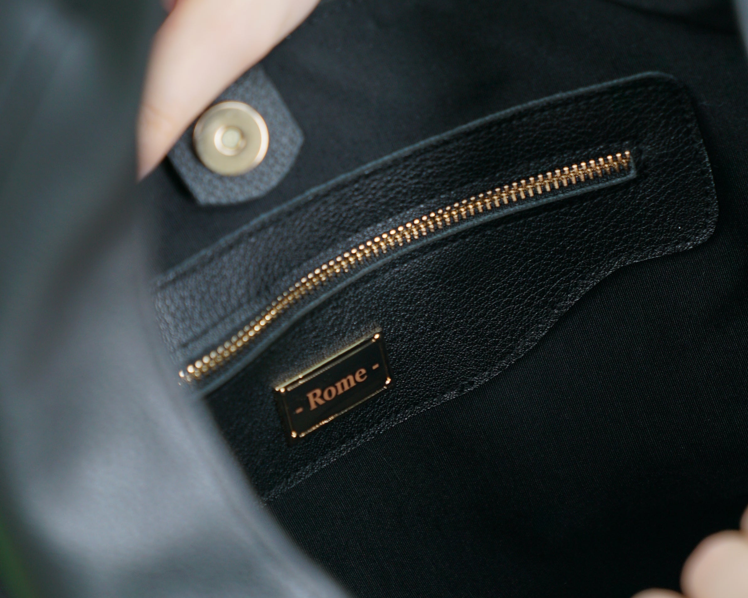 Rome | Siyah Vegan Deri Çanta