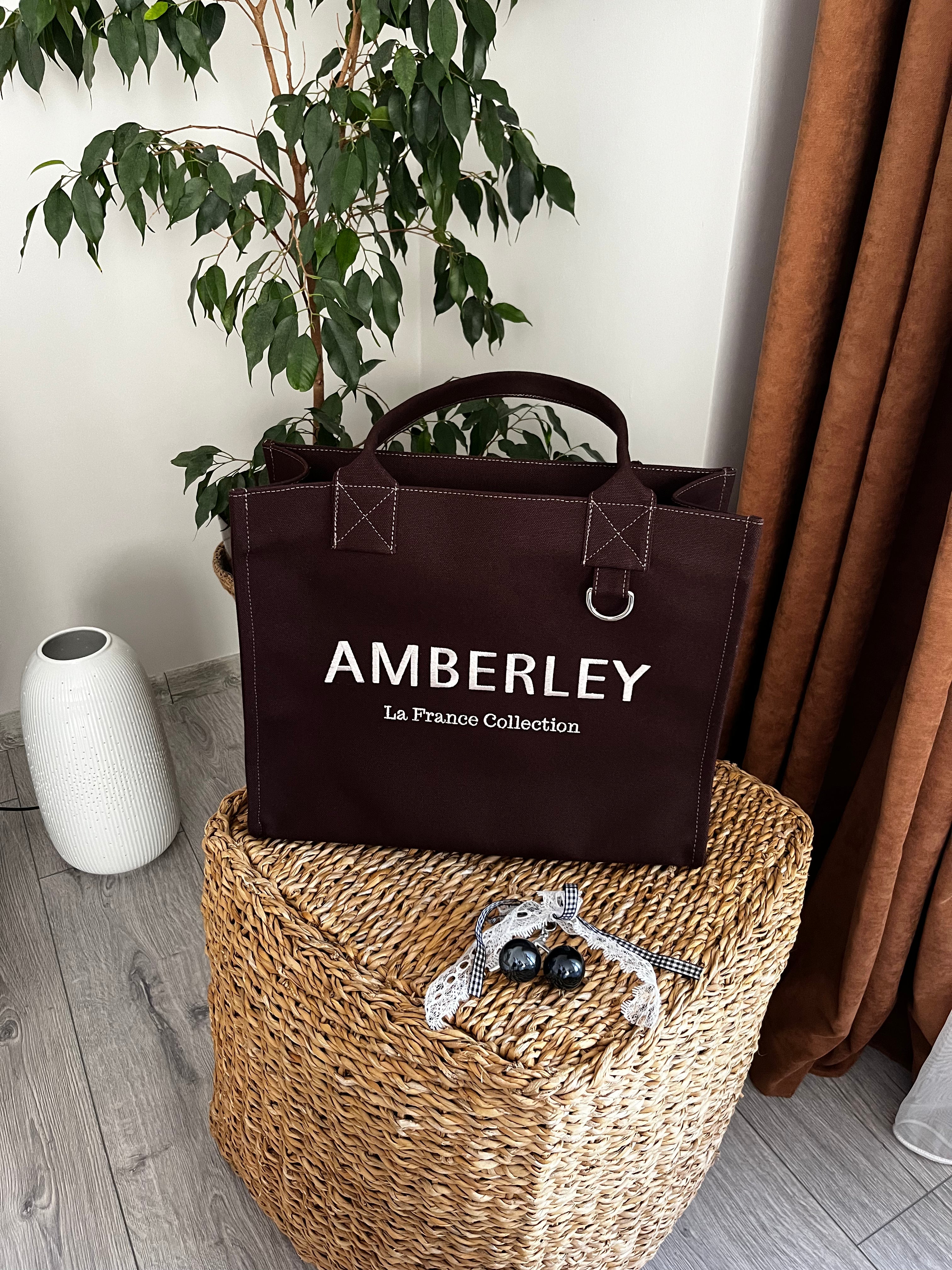 Nice | Kanvas & Süet Kahverengi Tote Çanta