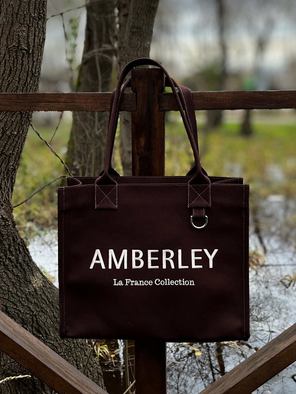 Nice | Kanvas & Süet Kahverengi Tote Çanta