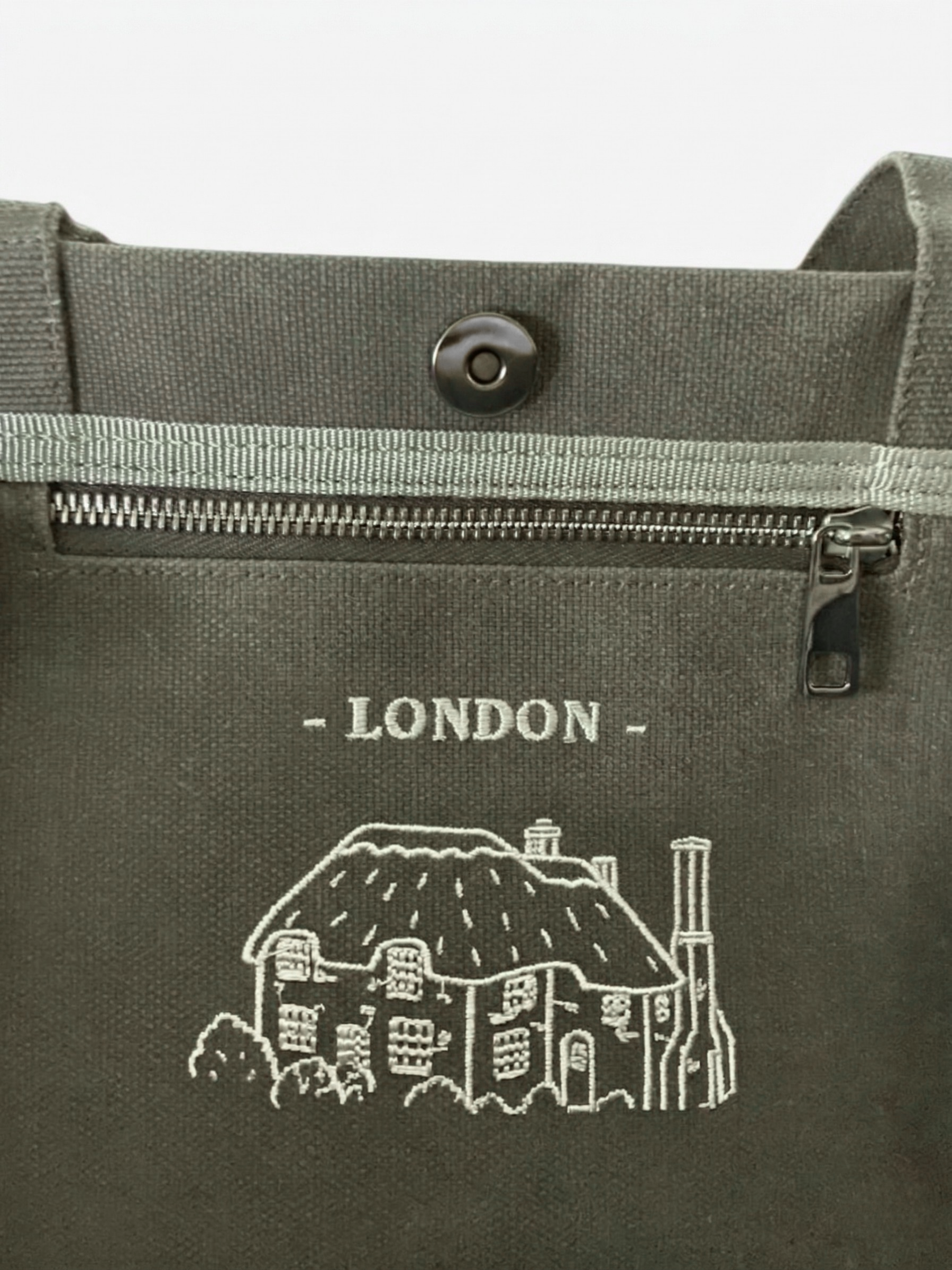 London | Gri Tote Çanta Mini