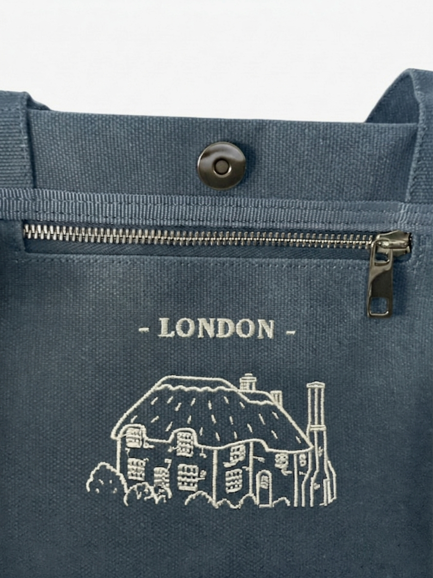 London | Denim Tote Çanta Mini