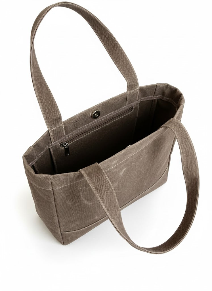 London | Espresso Tote Çanta Desensiz Mini İkinci Şans