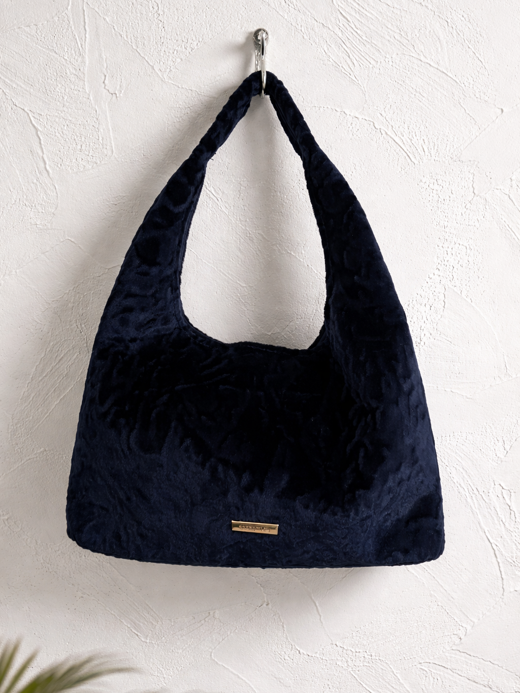 Rome | Velvet Gece Mavisi Hobo Çanta